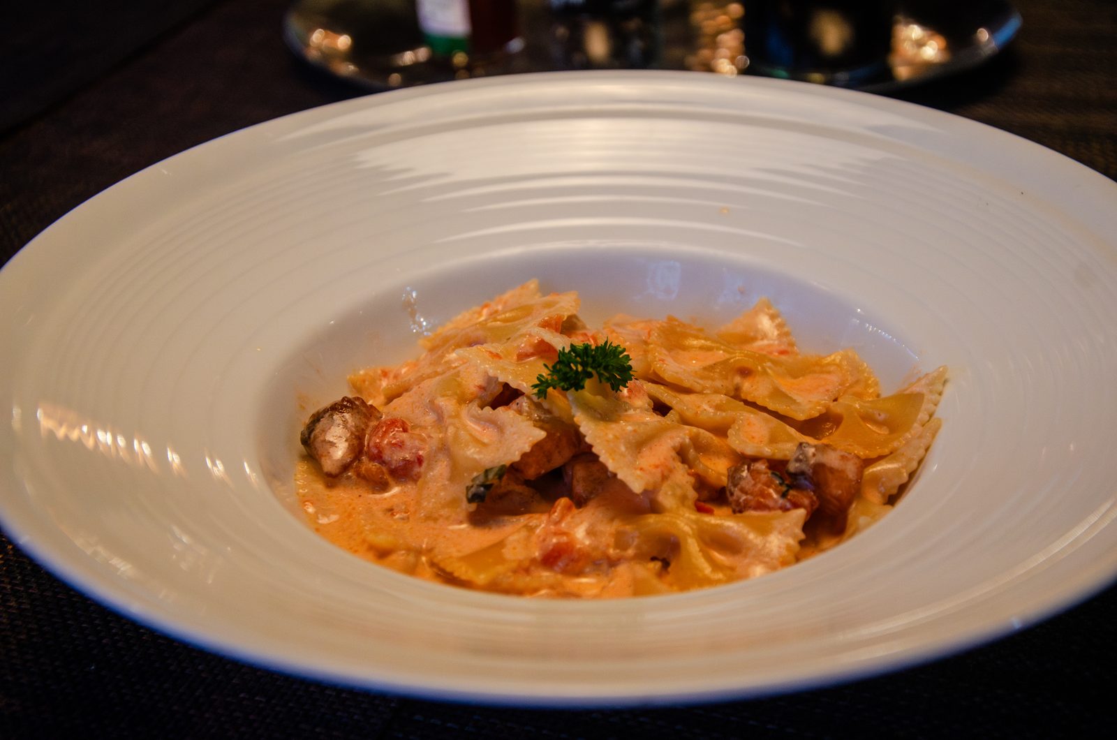 Farfalle al salmone at Pizza on Fire