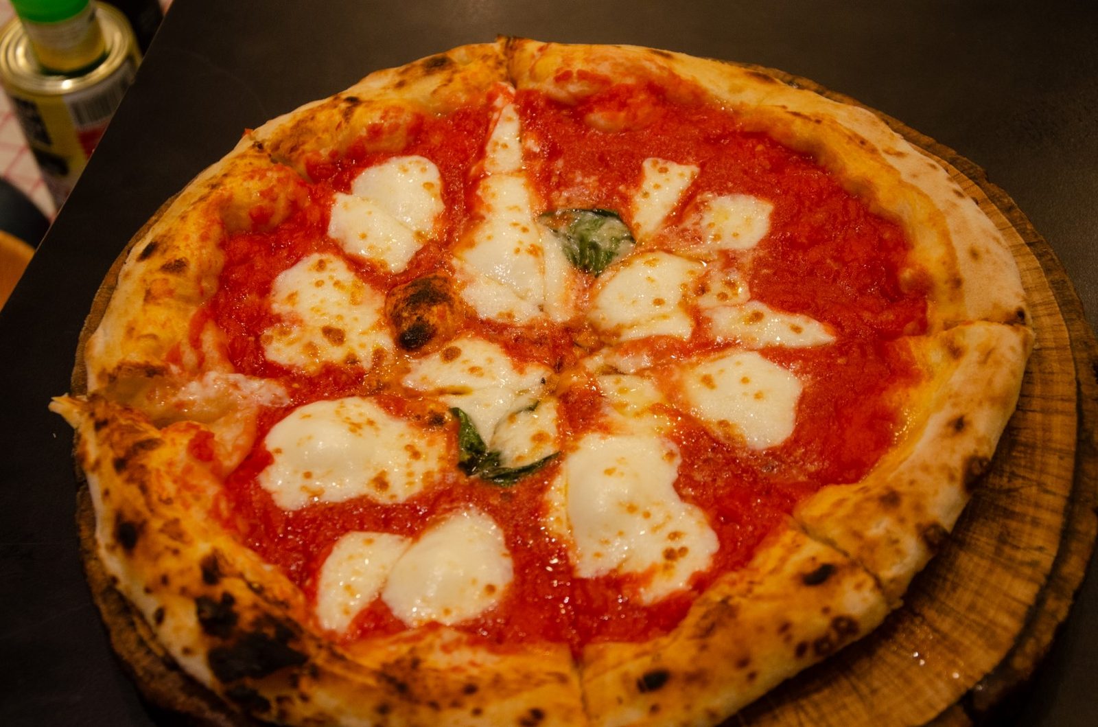 Neapolitan Margherita pizza at Pizza on Fire